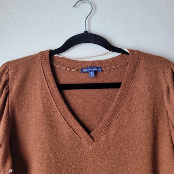 Democracy Rhinestone Sleeves Sweater Blouse - Picture 3 of 10